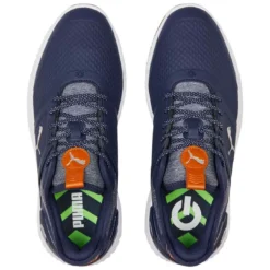 Puma Ignite Elevate Golf Shoes Navy/Silver -Pum Golf Club Shop puma ignite elevate golf shoes navy silver 376077 05 top itempicture