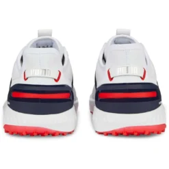 Puma Ignite Elevate Golf Shoes White/Silver/Navy -Pum Golf Club Shop puma ignite elevate golf shoes white silver navy 376077 04 heel itempicture
