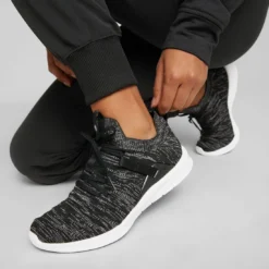 Puma Women's Laguna Fusion Knit Golf Shoes Black/Quiet Shade -Pum Golf Club Shop puma womens laguna fusion knit golf black quiet shade 376082 02 mod3 itempicture