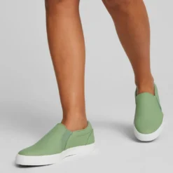 Puma Women's Tustin Fusion Slip-On Golf Shoes Dusty Green/White -Pum Golf Club Shop puma womens laguna tustin slipon sunset pink white 376783 04 mod1 itempicture