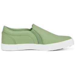 Puma Women's Tustin Fusion Slip-On Golf Shoes Dusty Green/White -Pum Golf Club Shop puma womens laguna tustin slipon sunset pink white 376783 04 profile2 itempicture