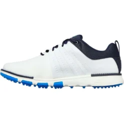 Skechers GO GOLF Elite Tour SL Golf Shoes White/Navy -Pum Golf Club Shop skechers go golf elite tour sl golf shoes white navy spine itempicture