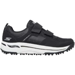 Skechers Women's GO GOLF Arch Fit Front Nine Golf Shoes White/Black -Pum Golf Club Shop skechers womens go golf arch fit front nine golf shoes black white profile itempicture