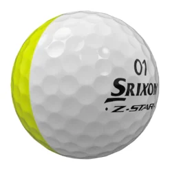 Srixon Z-Star 8 Divide Golf Balls -Pum Golf Club Shop srixon z star 8 divide white yellow golf balls white side stamp itempicture