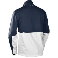 Sun Mountain Stratus Long Sleeve Rain Pullover -Pum Golf Club Shop sun mountain 2023 stratus ls rain pullover navy white red back itempicture