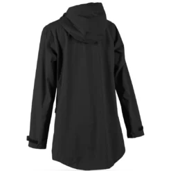 Sun Mountain Women's Monsoon Hooded Rain Parka -Pum Golf Club Shop sun mountain 2023 womens monsoon hooded rain parka black back itempicture