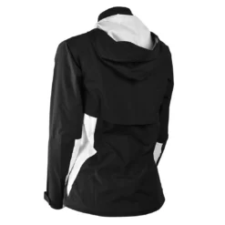Sun Mountain Women's Stratus Rain Jacket -Pum Golf Club Shop sun mountain 2023 womens stratus rain jacket black white back itempicture