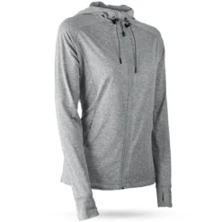 Sun Mountain Women's Second Layer Hooded Jacket -Pum Golf Club Shop sun mountain 23 wmn second layer hooded jacket platinum itempicture