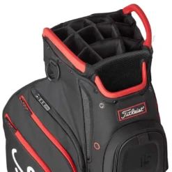 Titleist Cart 15 Cart Bag -Pum Golf Club Shop titleist 2022 cart 15 cart bag black black red top itempicture 1