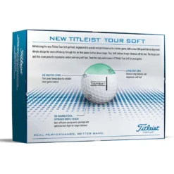 Titleist Tour Soft White Personalized Golf Balls -Pum Golf Club Shop titleist 2022 tour soft white golf balls back itempicture 1