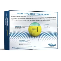 Titleist Tour Soft Yellow Personalized Golf Balls -Pum Golf Club Shop titleist 2022 tour soft yellow golf balls back itempicture