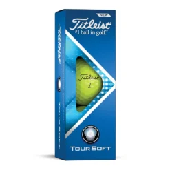 Titleist Tour Soft Yellow Personalized Golf Balls -Pum Golf Club Shop titleist 2022 tour soft yellow golf balls sleeve itempicture