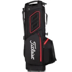 Titleist Hybrid 5 Stand Bag -Pum Golf Club Shop titleist 2023 hybrid 5 stand bag black black red back itempicture