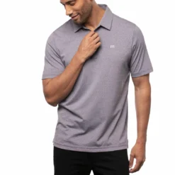 TravisMathew The Zinna Polo -Pum Golf Club Shop travismathew 2023 the zinna polo blackberry cordial front itempicture