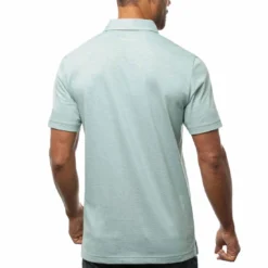 TravisMathew The Zinna Polo -Pum Golf Club Shop travismathew 2023 the zinna polo heather bearl green back itempicture