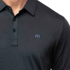 TravisMathew The Zinna Polo -Pum Golf Club Shop travismathew 2023 the zinna polo vintage indigo logo itempicture