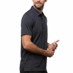 TravisMathew The Zinna Polo -Pum Golf Club Shop travismathew 2023 the zinna polo vintage indigo side itempicture