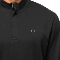 TravisMathew Cloud Quarter Zip 2.0 -Pum Golf Club Shop travismathew cloud quarter zip 2 0 black logo itempicture