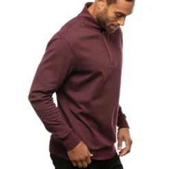 TravisMathew Cloud Quarter Zip 2.0 -Pum Golf Club Shop travismathew cloud quarter zip 2 0 heather dark red side itempicture