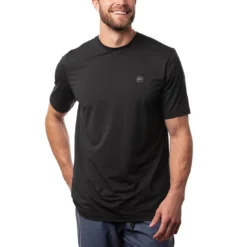 TravisMathew Scenic Vista Active Tee -Pum Golf Club Shop travismathew scenic vista active tee black front itempicture