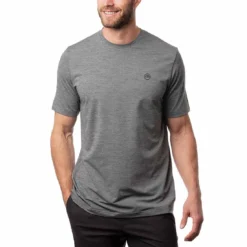 TravisMathew Scenic Vista Active Tee -Pum Golf Club Shop travismathew scenic vista active tee heather grey front itempicture