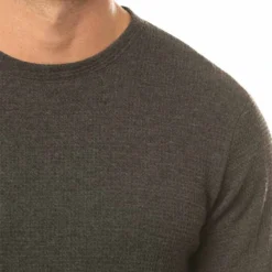 TravisMathew Cloud Waffle Crew -Pum Golf Club Shop travismathew waffle cloud crew charcoal logo itempicture