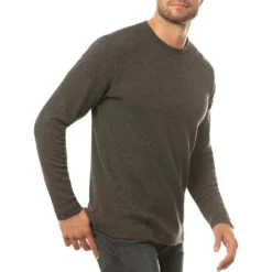 TravisMathew Cloud Waffle Crew -Pum Golf Club Shop travismathew waffle cloud crew charcoal side itempicture