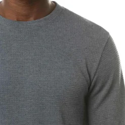 TravisMathew Cloud Waffle Crew -Pum Golf Club Shop travismathew waffle cloud crew vintage indigo logo itempicture