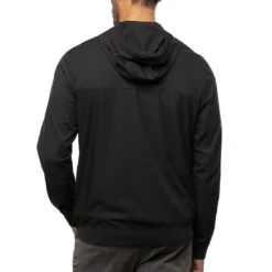 TravisMathew Wanderlust Full Zip Hoodie -Pum Golf Club Shop travismathew wanderlust full zip hoodie black back itempicture