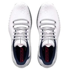 Under Armour HOVR Drive 2 Golf Shoes White/Metallic Silver -Pum Golf Club Shop under armour hovr drive 2 golf shoes white metallic silver top itempicture