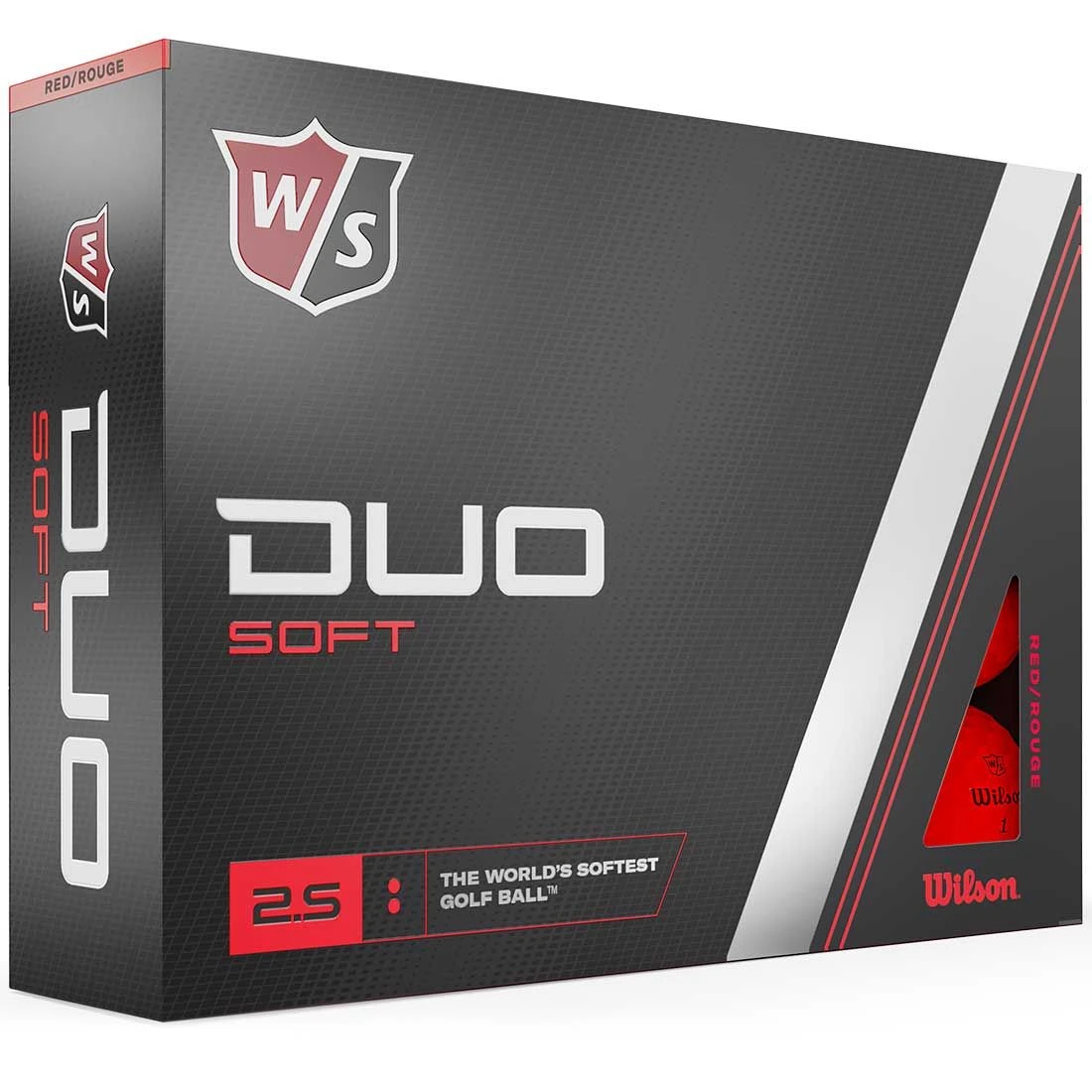 Wilson Staff DUO Soft Red Personalized Golf Balls 1 Wilson Staff DUO Soft Red Personalized Golf Balls